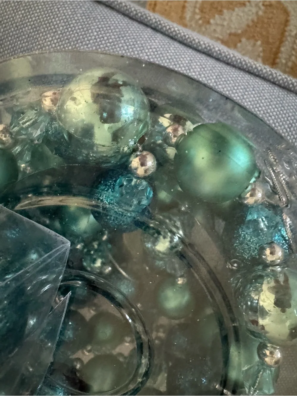 Target Teal Blue Christmas Ornament and Garland Set